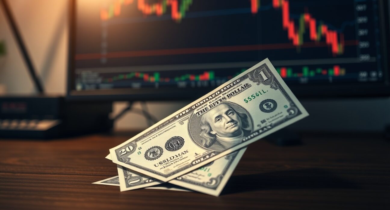 USD/CAD falls as Dollar weakens on possible Japan FX intervention, showing currency notes and declining chart.