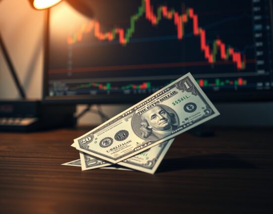 USD/CAD falls as Dollar weakens on possible Japan FX intervention, showing currency notes and declining chart.