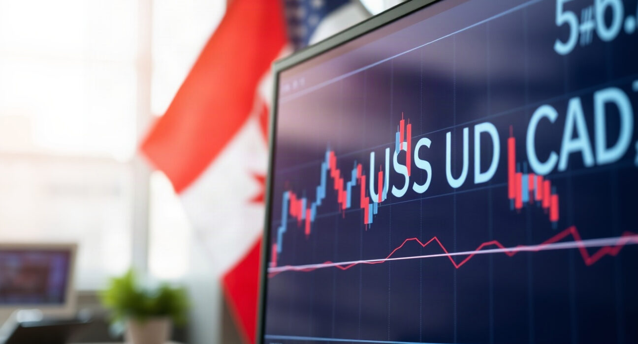 USD/CAD price chart approaching 20-day EMA amid US-Canada trade dispute