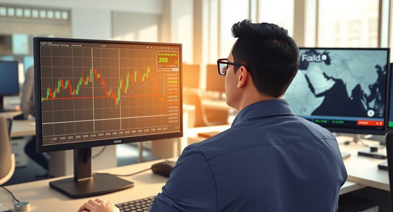 USD/CAD price forecast analysis on trading desk during US-Iran geopolitical tensions