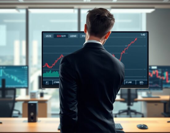 Financial analyst reviews USD/CAD forex chart targeting the 1.40 exchange rate level.