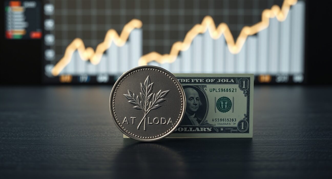 USD/CAD price forecast: Canadian dollar and US dollar coins with rising chart background near 1.3700 level