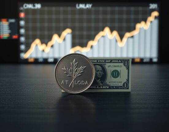 USD/CAD price forecast: Canadian dollar and US dollar coins with rising chart background near 1.3700 level