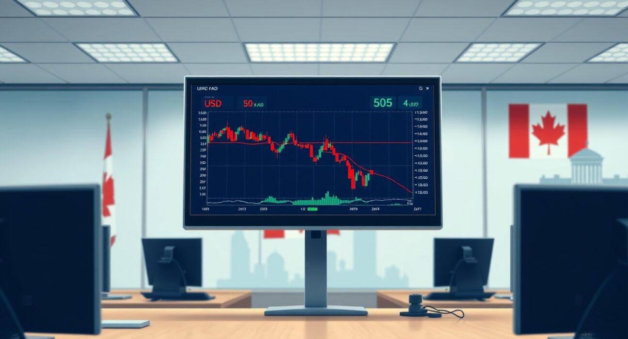 USD/CAD price forecast chart showing downside bias ahead of Bank of Canada interest rate decision