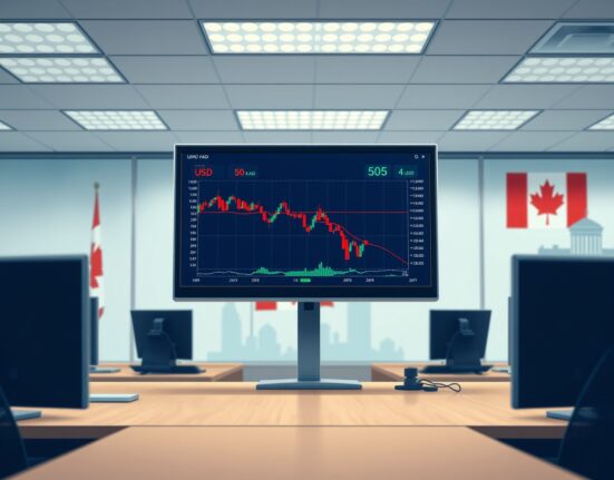 USD/CAD price forecast chart showing downside bias ahead of Bank of Canada interest rate decision