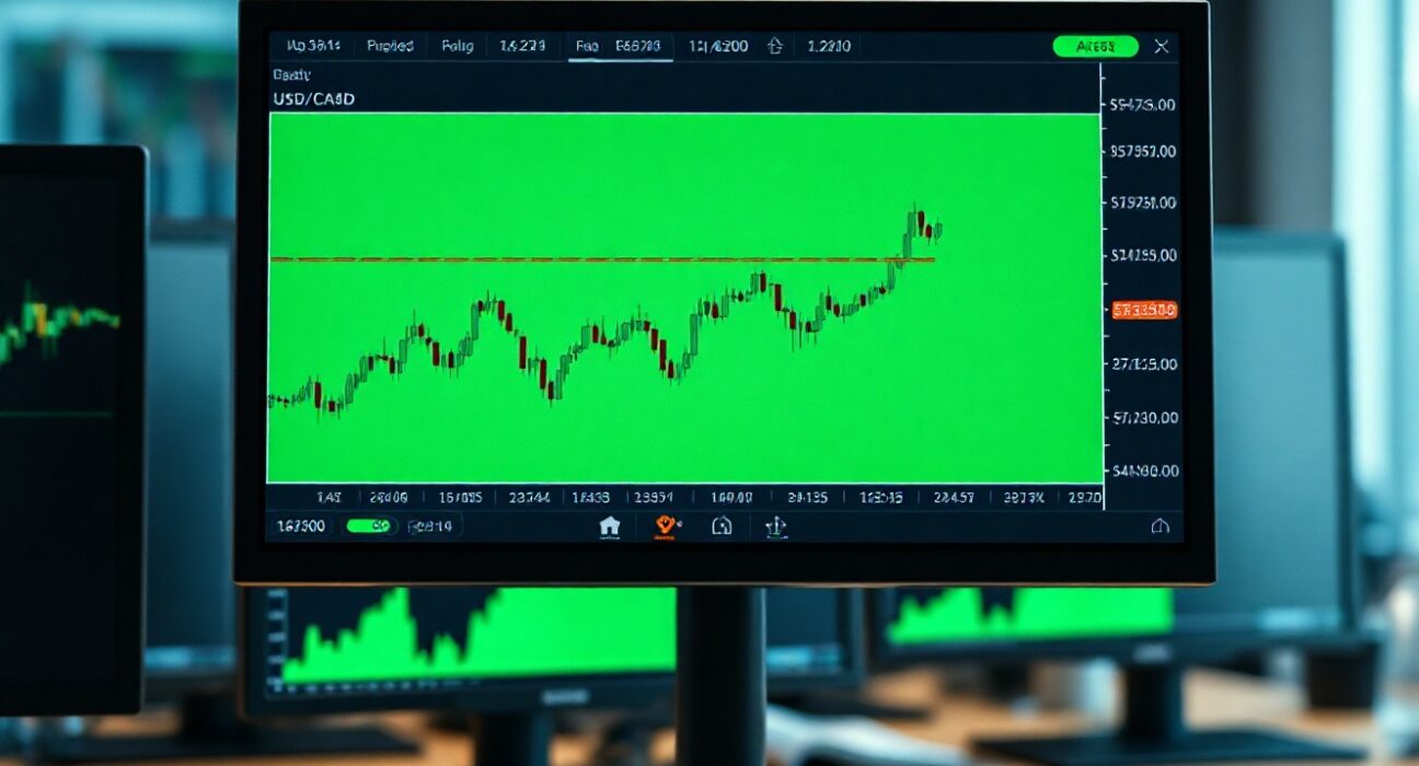 USD/CAD forex chart showing bullish breakout above 1.4200 resistance level