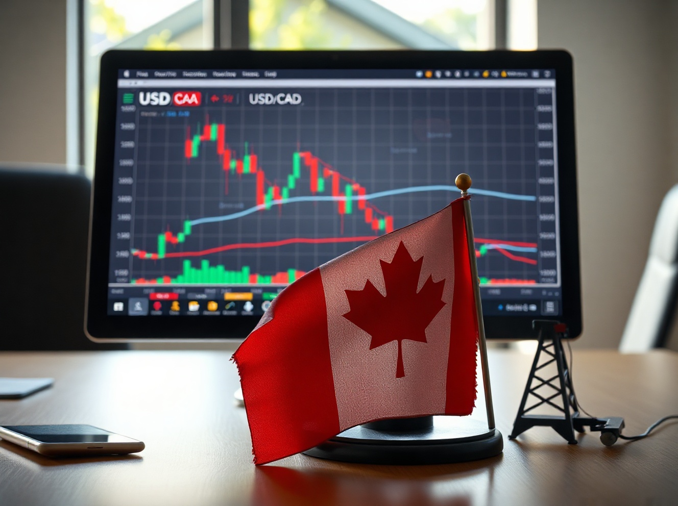 USD/CAD Gains Ground as Cheaper Crude Pressures Loonie