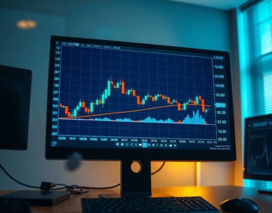 USD/CAD forex chart showing price pullback from 1.3960 level on trading screen