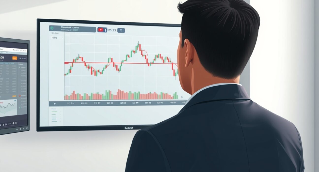 Financial analyst reviewing USD/CAD chart showing key range resistance levels.