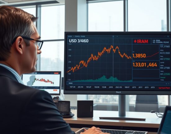 Financial analyst monitoring USD/CAD forex chart at 1.3660 amid market volatility.