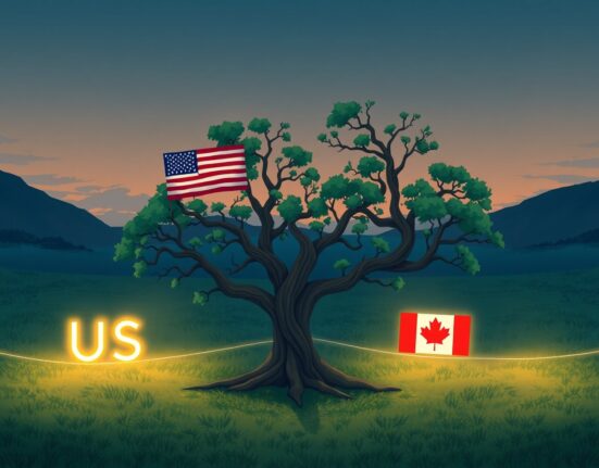 USD/CAD currency pair analysis showing sideways trading pattern with tariff risk factors