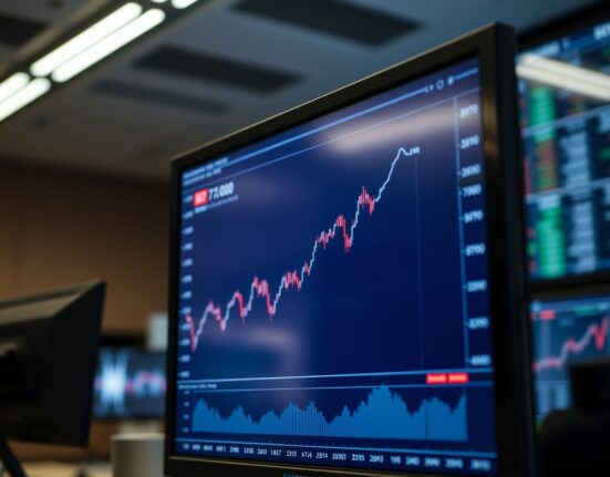 Close-up of a USD/CHF forex chart showing price holding above 0.7800 on a trading monitor