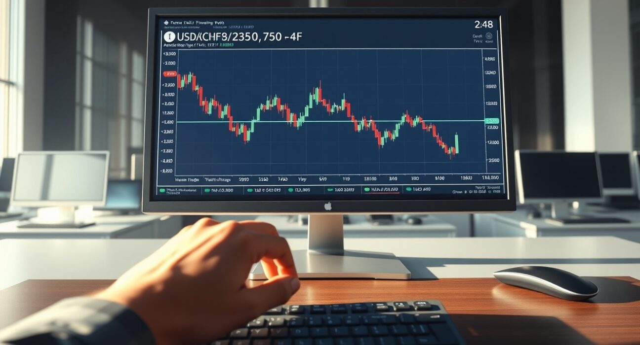 USD/CHF forex chart analysis showing US Dollar decline ahead of Federal Reserve decision