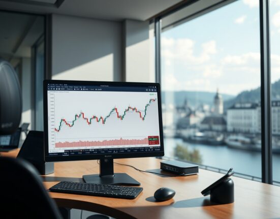 USD/CHF currency pair analysis showing price approaching 0.8000 level on trading terminal