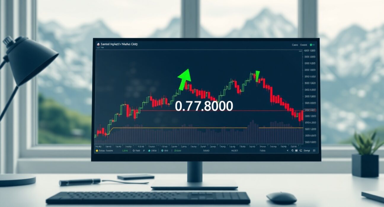USD/CHF price forecast chart showing the pair hovering near 0.7800 support level with bearish momentum fading