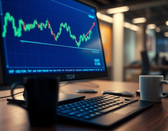 USD/CHF forex chart showing price above 0.7800 level on trading screen