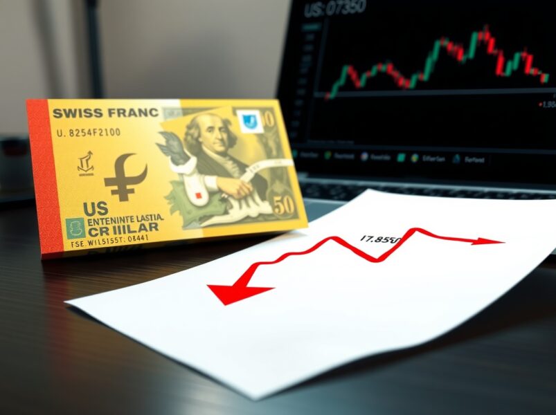 USD/CHF price forecast technical analysis showing the pair trading below the 0.7850 resistance level near key moving averages.