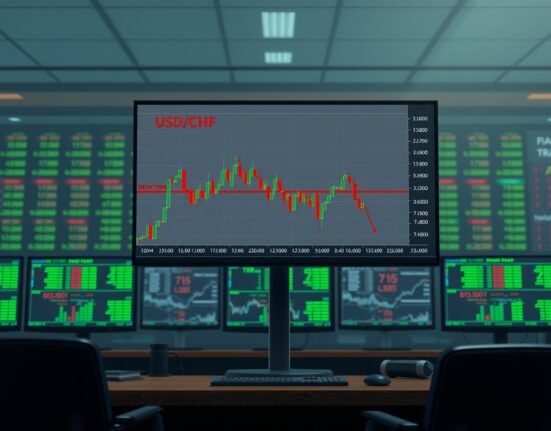 USD/CHF price forecast chart showing rejection at 100-day SMA and potential move toward 0.7800 support level.