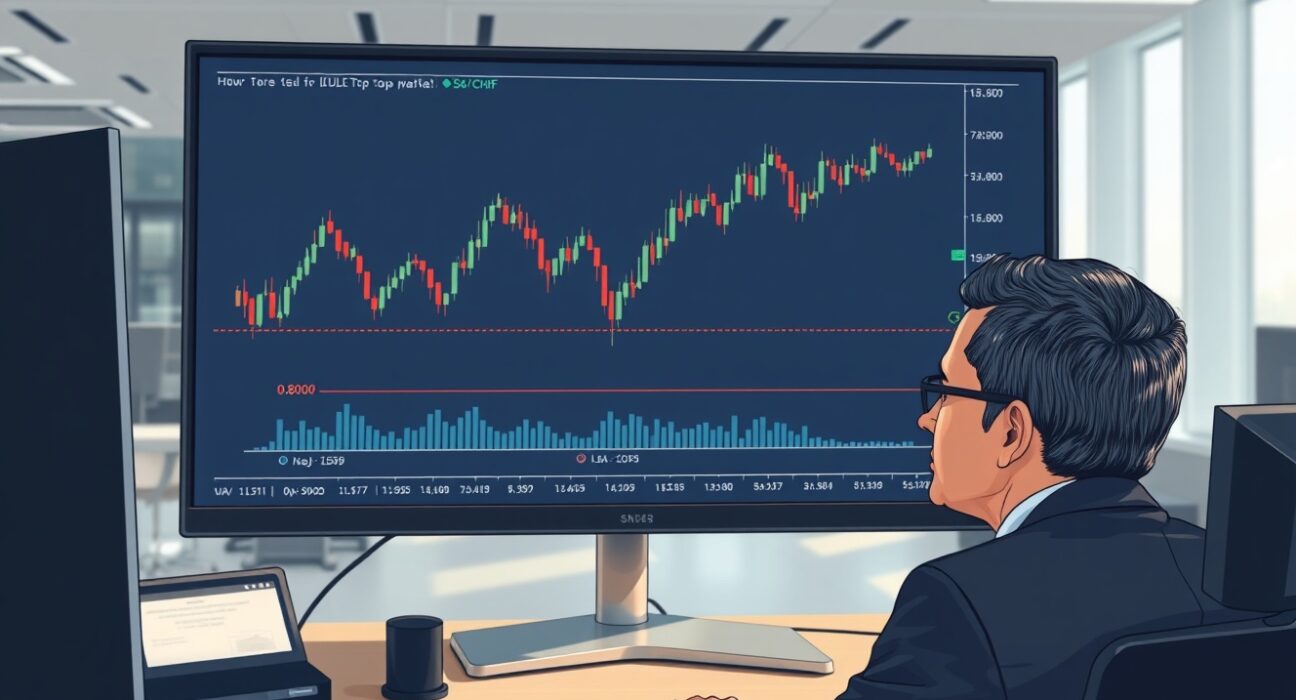 Professional forex analysis of USD/CHF double top pattern forming at 0.8000 resistance level