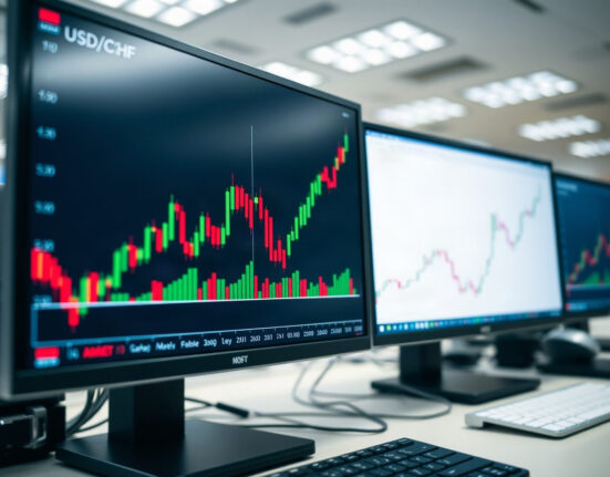 USD/CHF currency pair price chart showing a recovery attempt above the 0.8000 level.