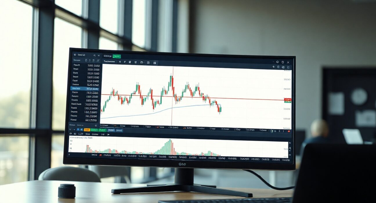 USD/CHF price chart on a trading screen showing resistance at the 21-day moving average