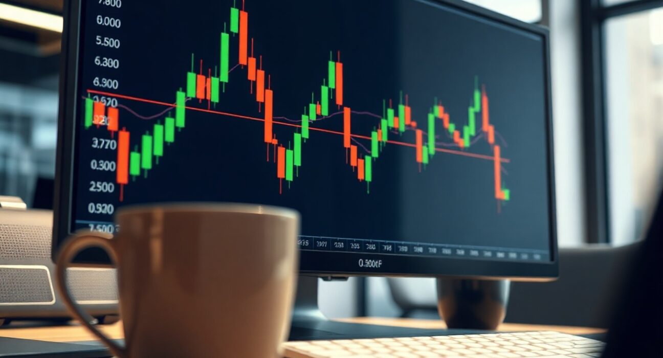 USD/CHF candlestick chart approaching 0.8000 resistance level on trading screen