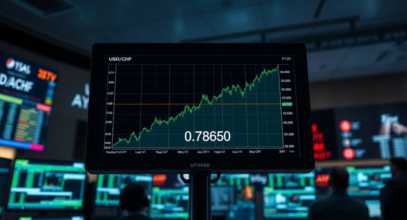 USD/CHF forex chart showing price gathering strength above the 0.7850 support level ahead of the Fed rate decision.