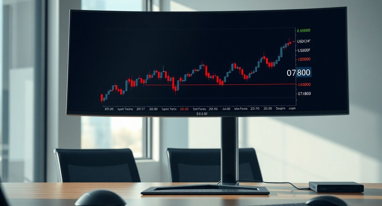USD/CHF forex trading chart analysis showing price near 0.7800 level.
