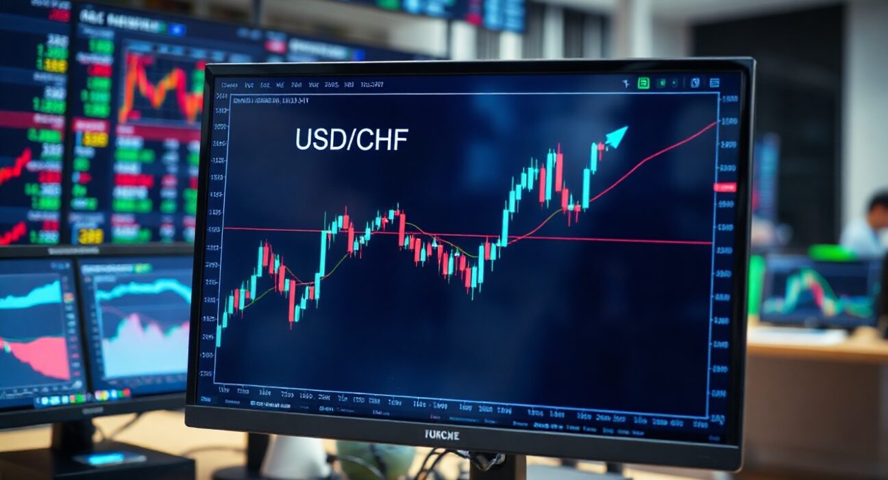 USD/CHF forex chart showing price above 0.8000 with technical indicators