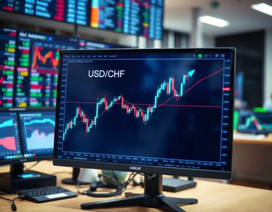 USD/CHF forex chart showing price above 0.8000 with technical indicators