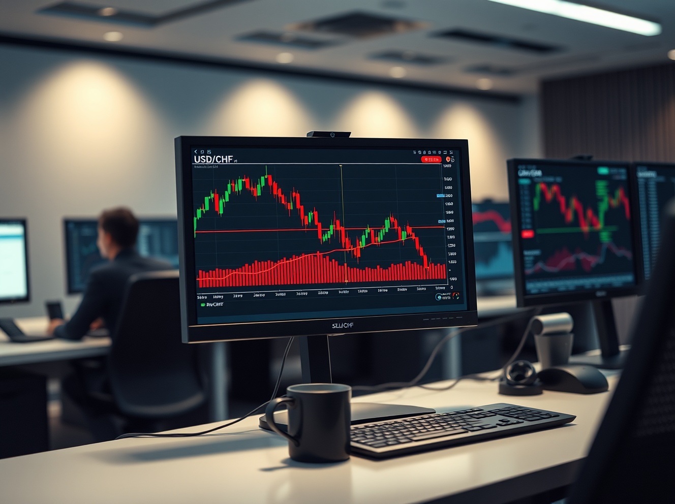 USD/CHF Tests Lower Bollinger Band as Bearish Momentum Accelerates
