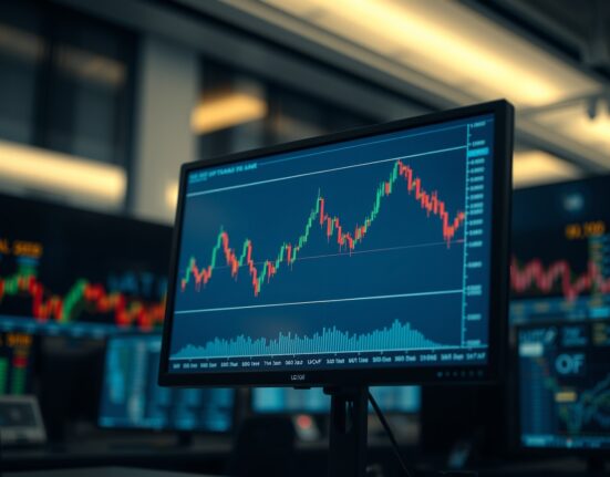 Professional trading monitor displaying a USD/CHF candlestick chart with a tweezer top pattern near the 0.8100 level.