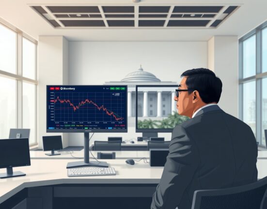 USD/INR exchange rate analysis on trading terminal with RBI monetary policy decision
