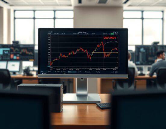 USD/INR exchange rate chart showing volatility during US-Iran peace negotiations uncertainty