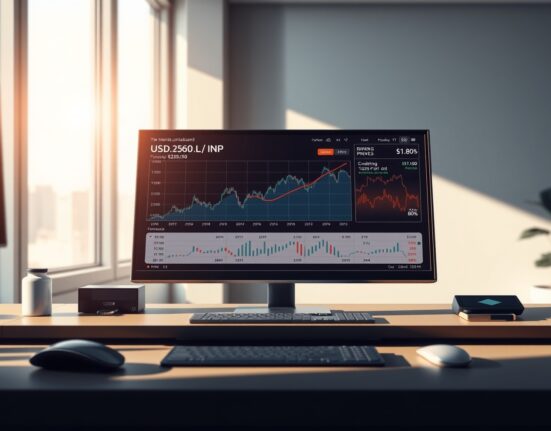 USD/INR exchange rate and oil price charts showing impact on Indian Rupee depreciation in financial markets.