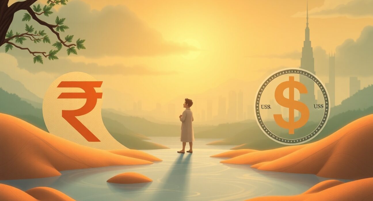 Analysis of USD to INR exchange rate and Reserve Bank of India currency intervention impact.