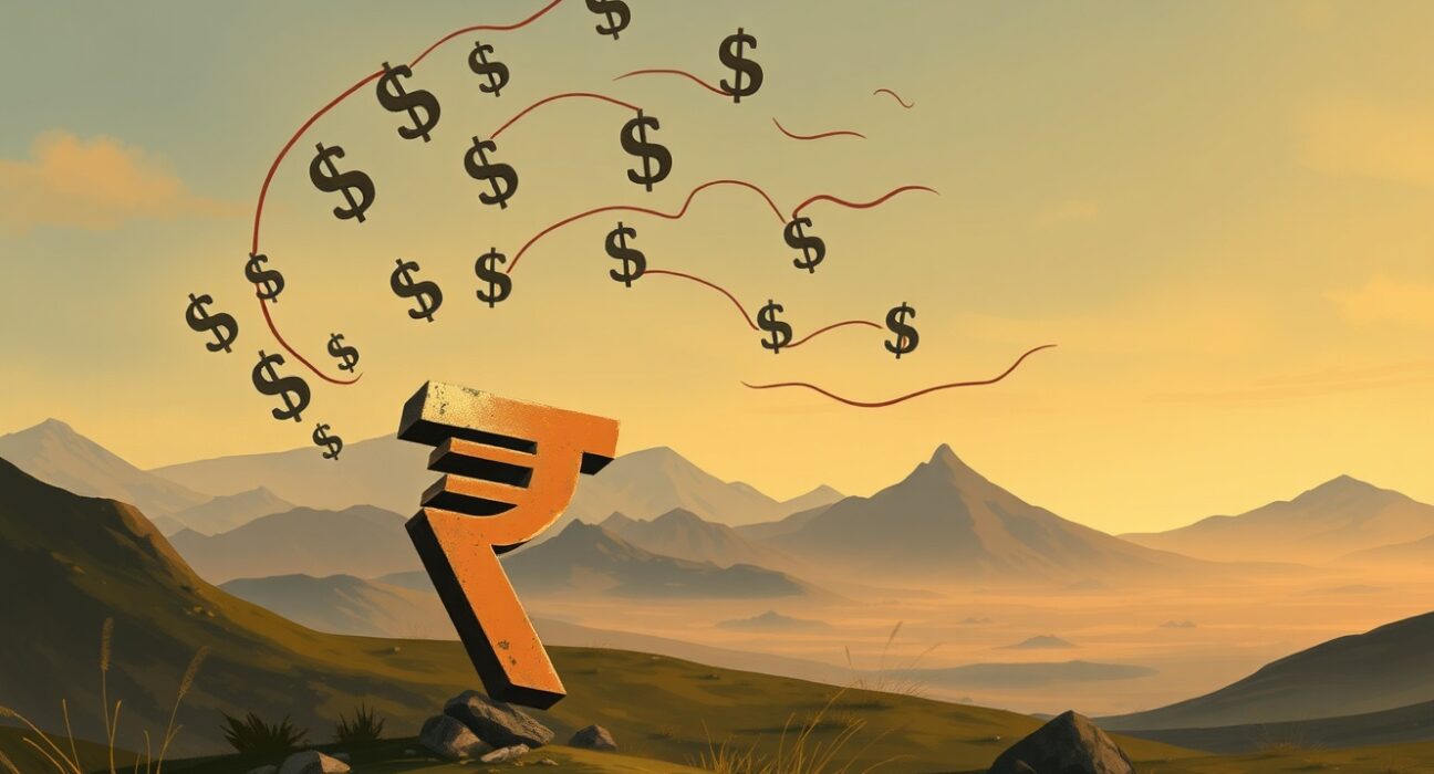 USD/INR exchange rate surges as the US Dollar strengthens against the Indian Rupee during geopolitical conflict.