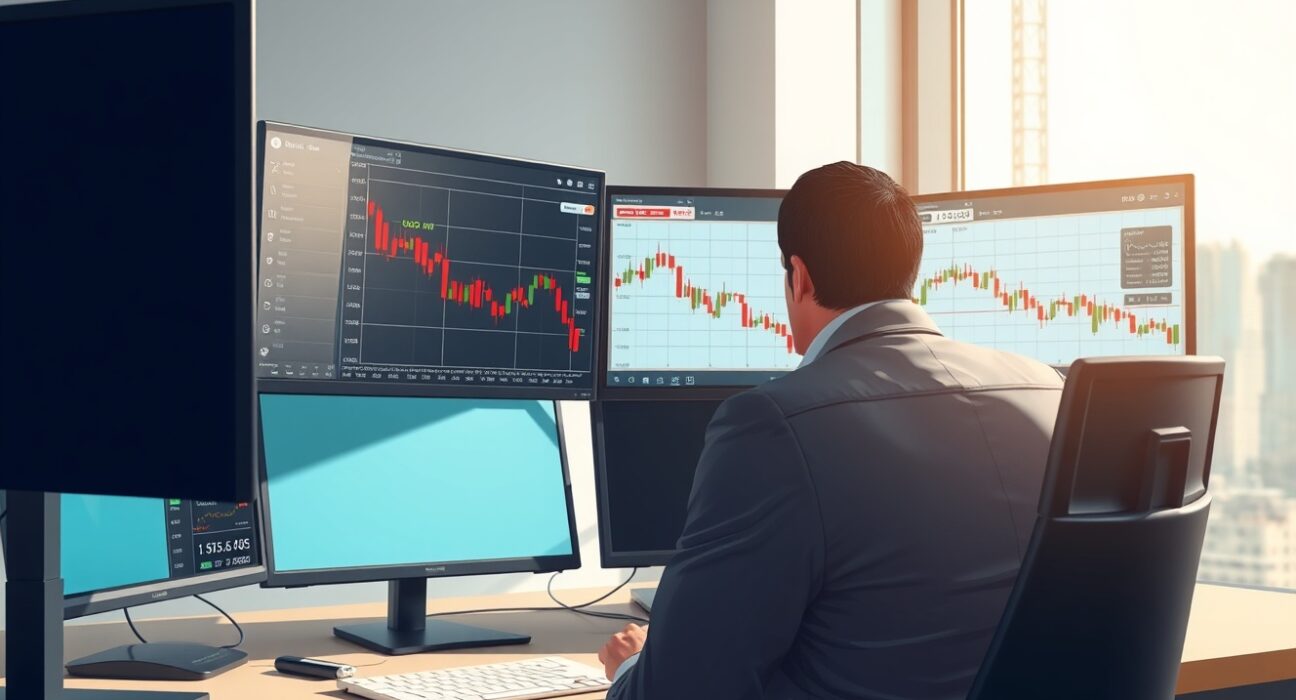 USD/INR currency pair retracing on trading desk monitors amid Middle East ceasefire developments