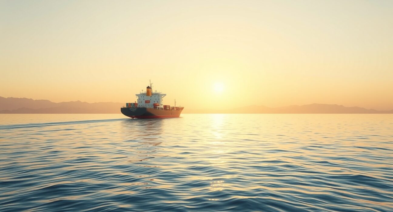 Cargo ship navigating Strait of Hormuz reopening impacting USD/INR exchange rate and oil markets