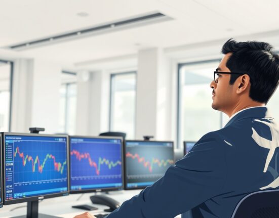 Forex trader monitoring USD/INR currency charts after RBI foreign exposure curbs