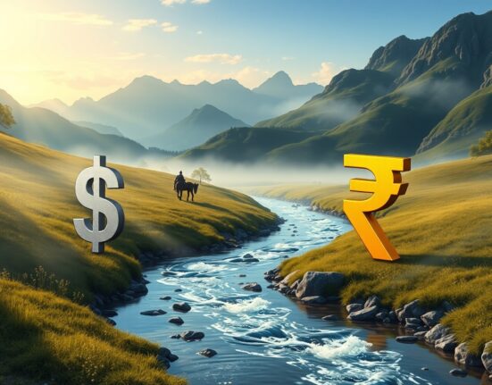 USD/INR exchange rate analysis showing currency pair stability amid trade policy concerns