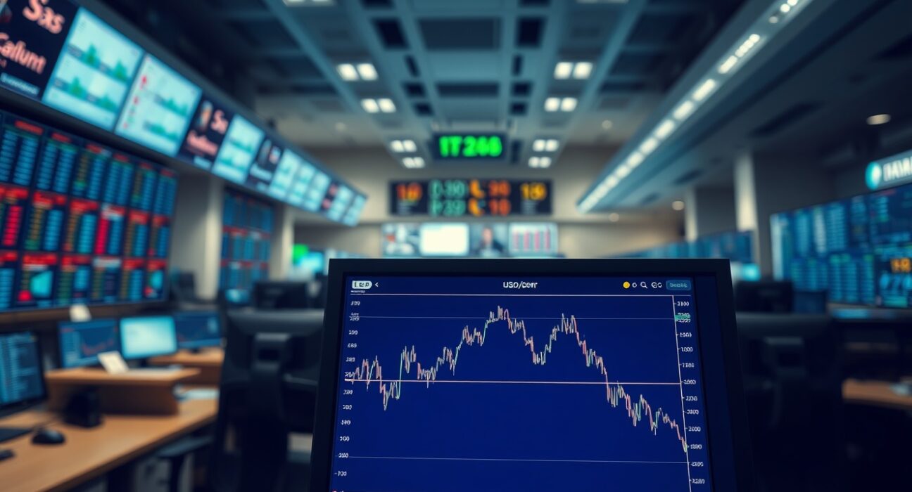 USD/INR exchange rate analysis on trading terminal amid Middle East ceasefire developments