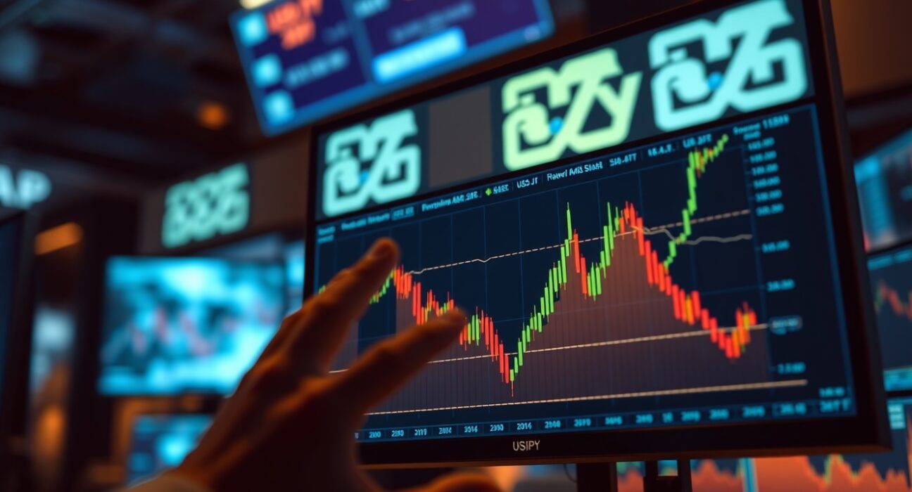 USD/JPY breakout risk chart on trading screen with Bank of Japan surprise analysis by ING