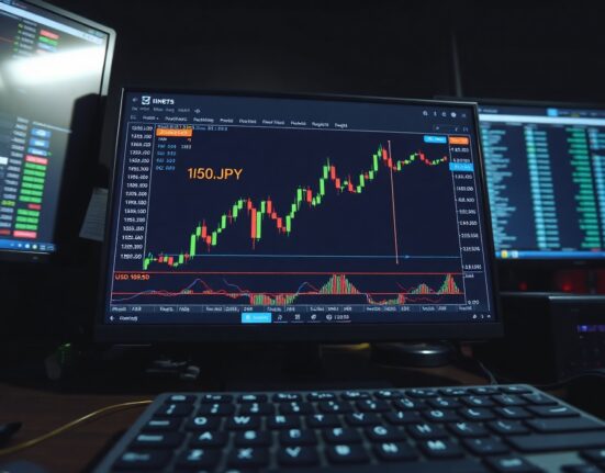 USD/JPY forex chart showing price consolidation above 160.50 near two-year highs