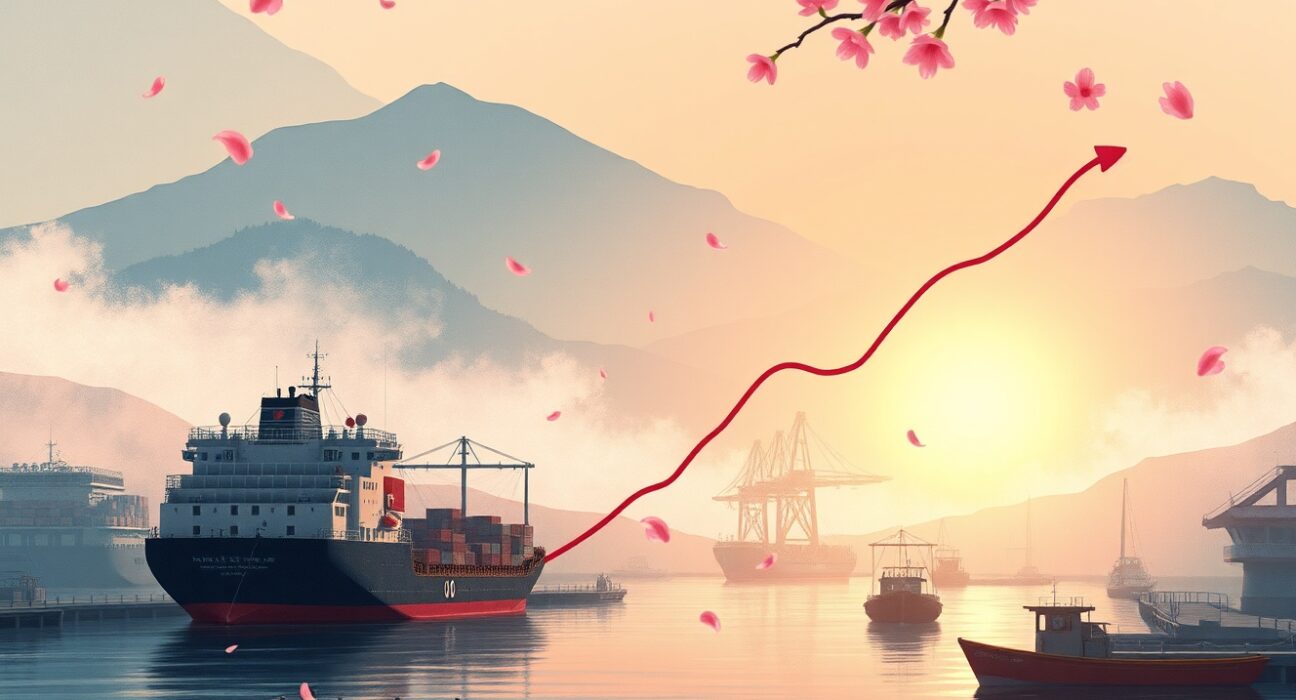 Analysis of USD/JPY currency pair influenced by Japan's export growth and Bank of Japan policy decisions.