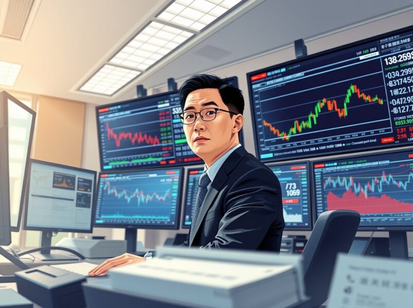 Trader analyzing USD/JPY currency pair during geopolitical easing affecting US Dollar valuation