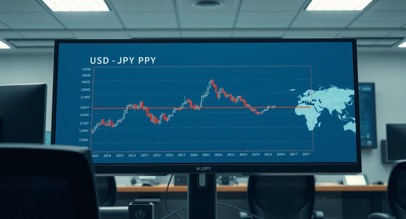 USD/JPY currency chart analysis during US-Iran tensions and energy market uncertainty.