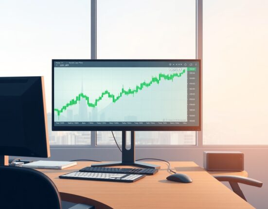 USD/JPY forex trading analysis showing currency pair charts with upward trend on Tokyo trading desk
