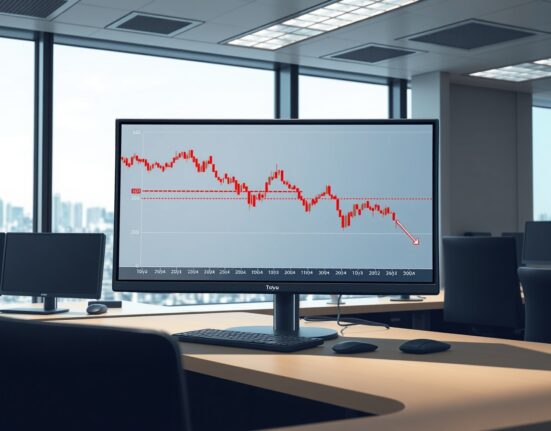 USD/JPY price chart analysis showing correction below the 20-day EMA on a Tokyo trading desk.