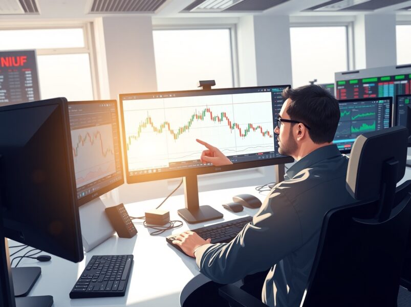 Professional trader analyzing USD/JPY head-and-shoulders pattern for currency forecast and risk assessment